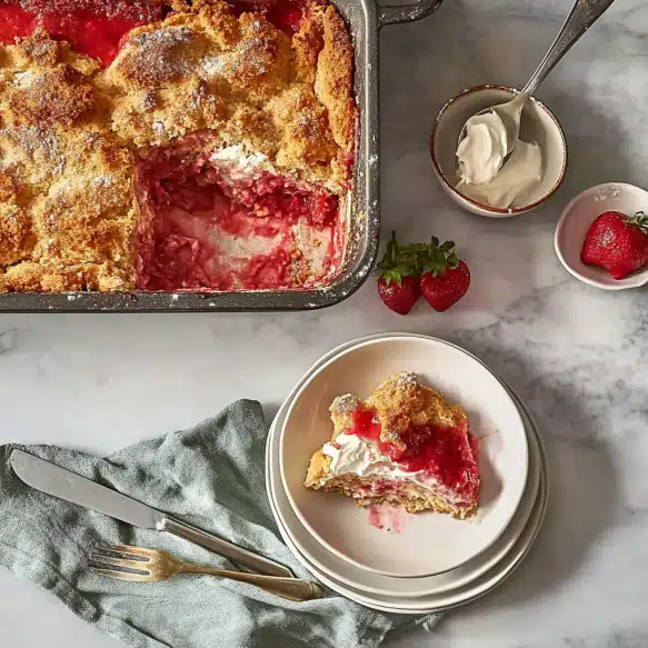 Strawberry Cheesecake Dump Cake