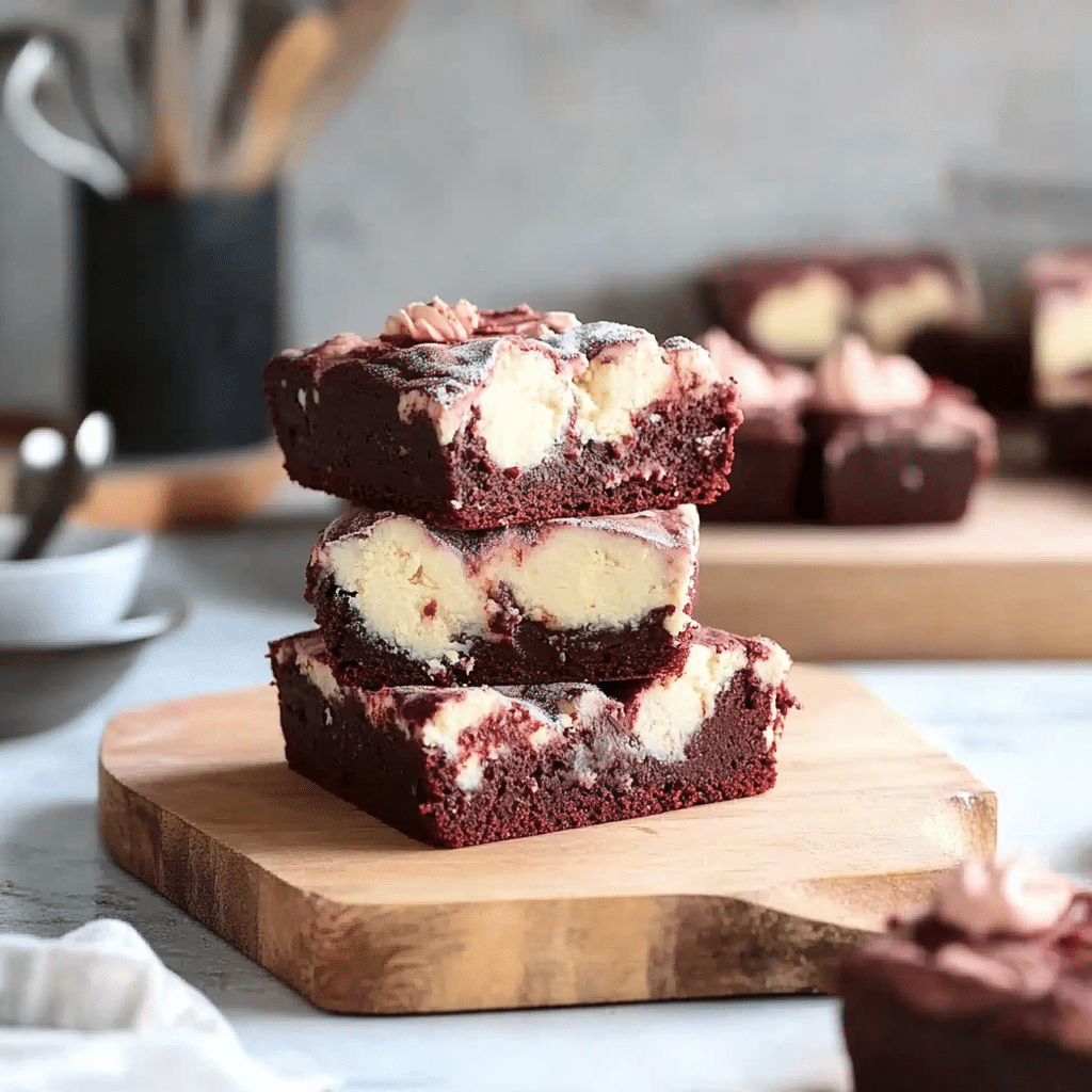 Red Velvet Cheesecake Brownies