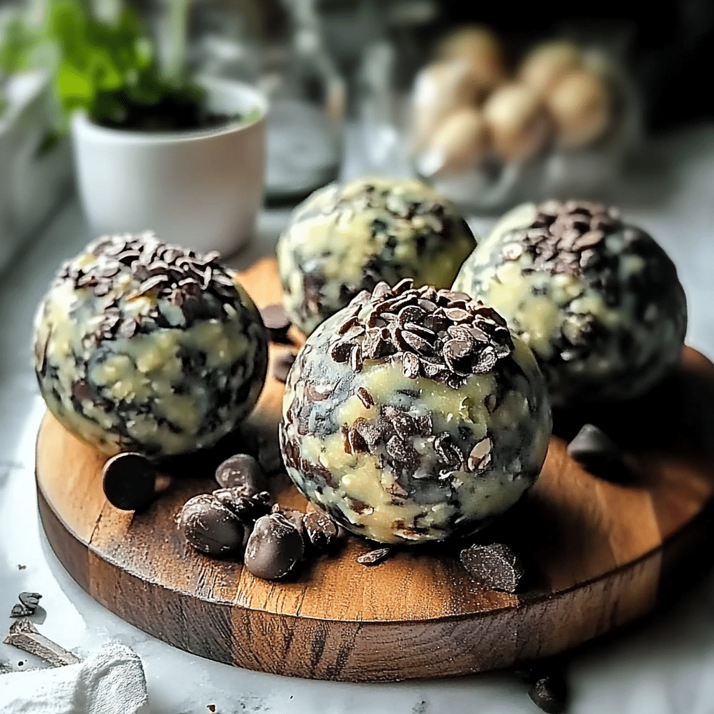 Mint Chocolate Chip Protein Balls