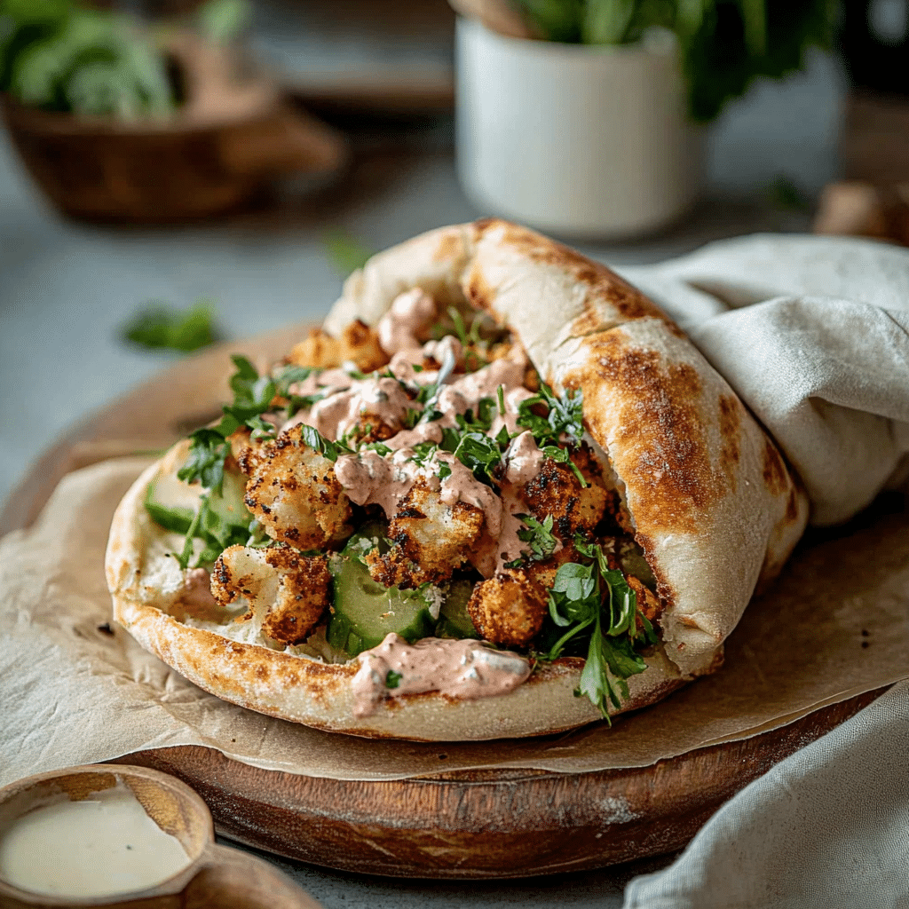 Chili Lime Chickpea Cauliflower Wrap