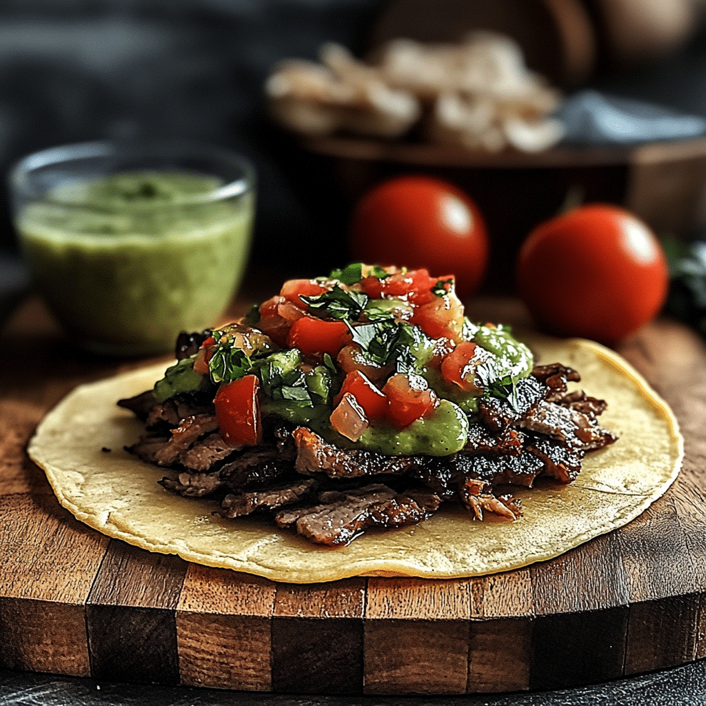 Mexican Tostadas de Carne Asada
