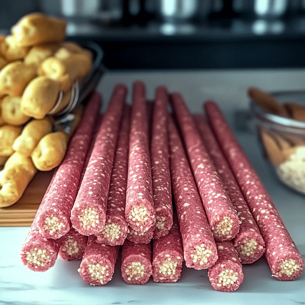 Curated visual reference: Visual Reference: Irresistibly Healthy Strawberry Oat Smoothie Sticks For Dogs