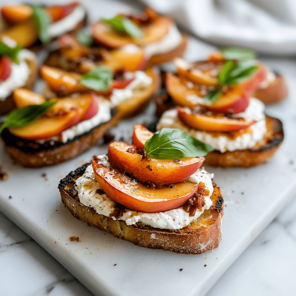 Peach Bruschetta