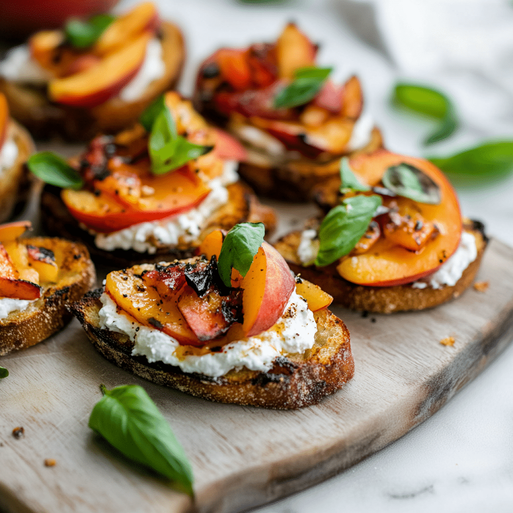 Peach Bruschetta