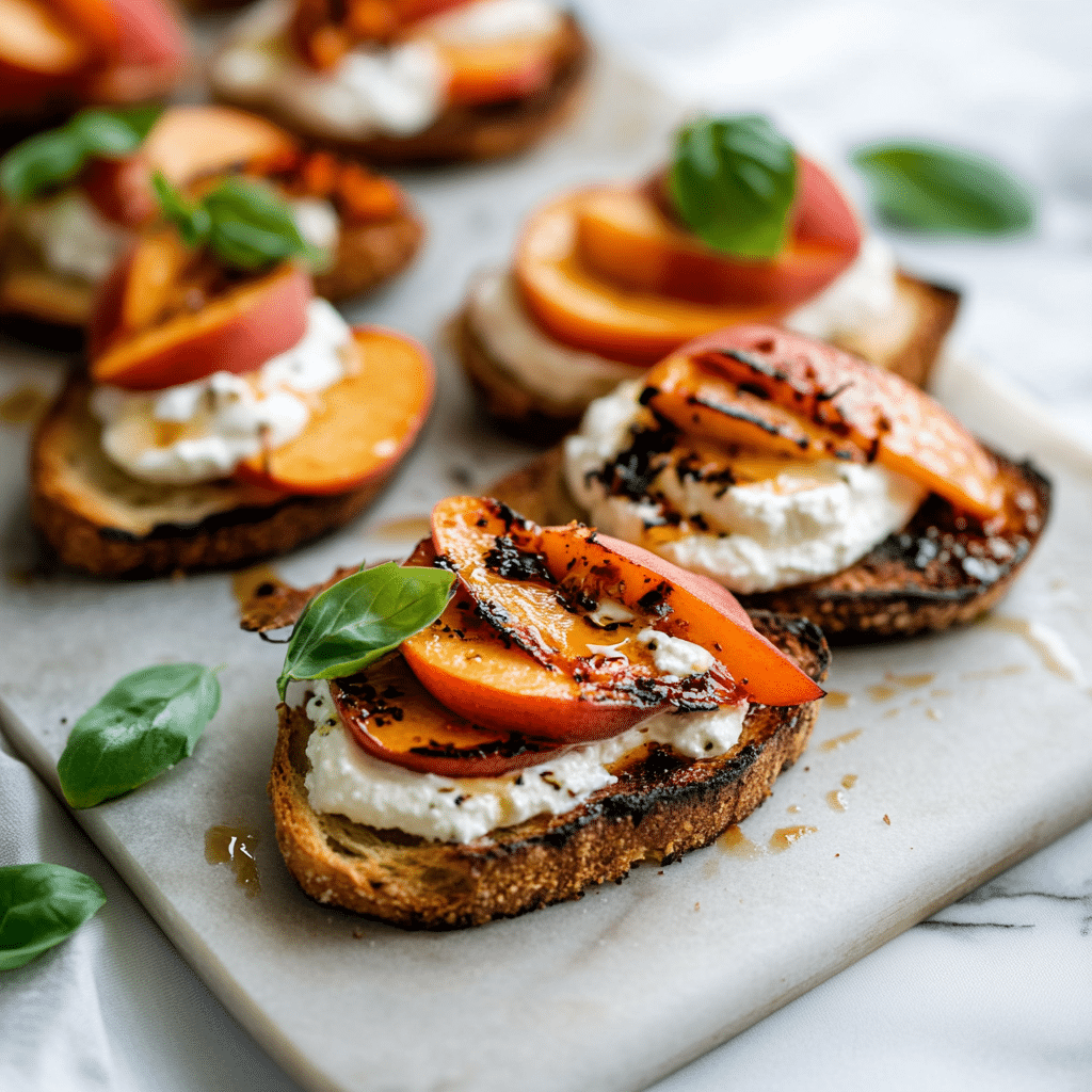 Peach Bruschetta