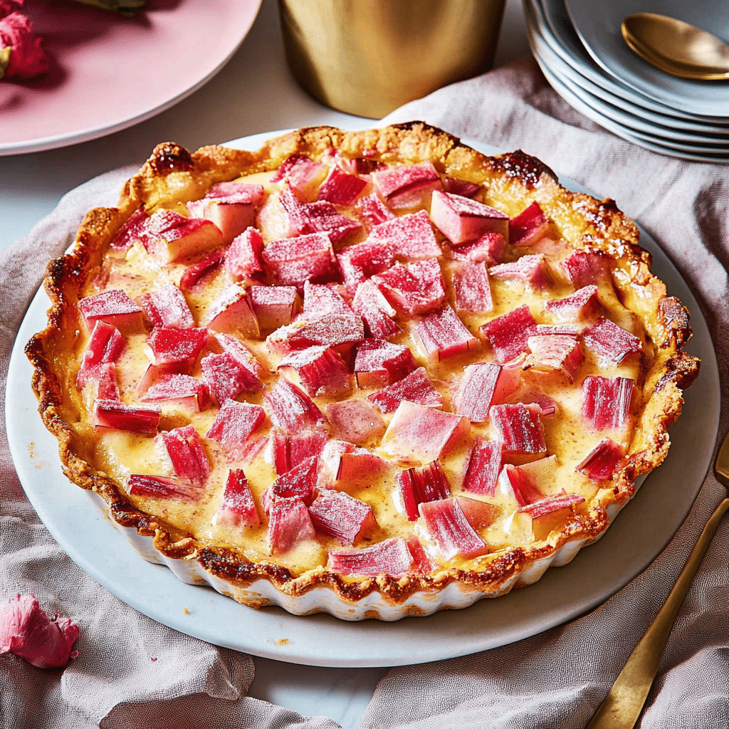 Rhubarb Custard Kuchen