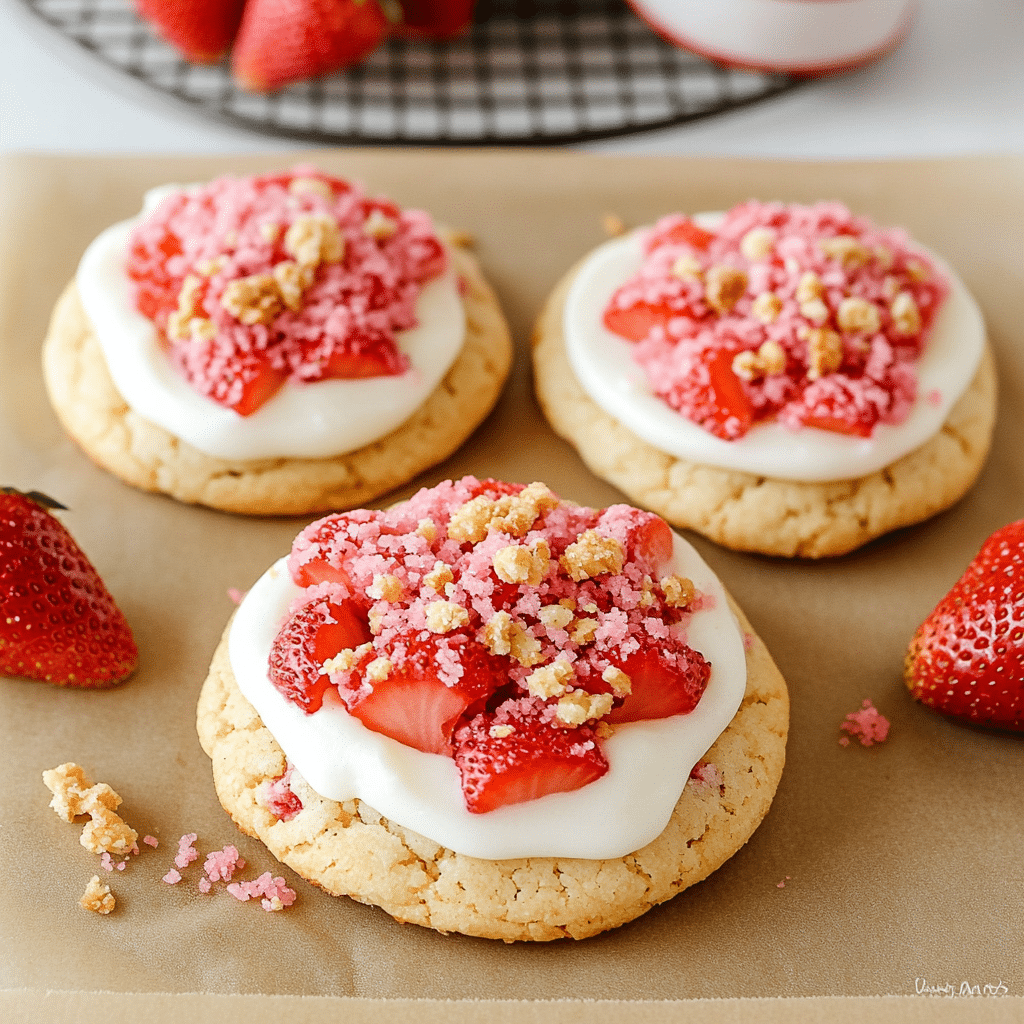 Strawberry Crunch Cookies