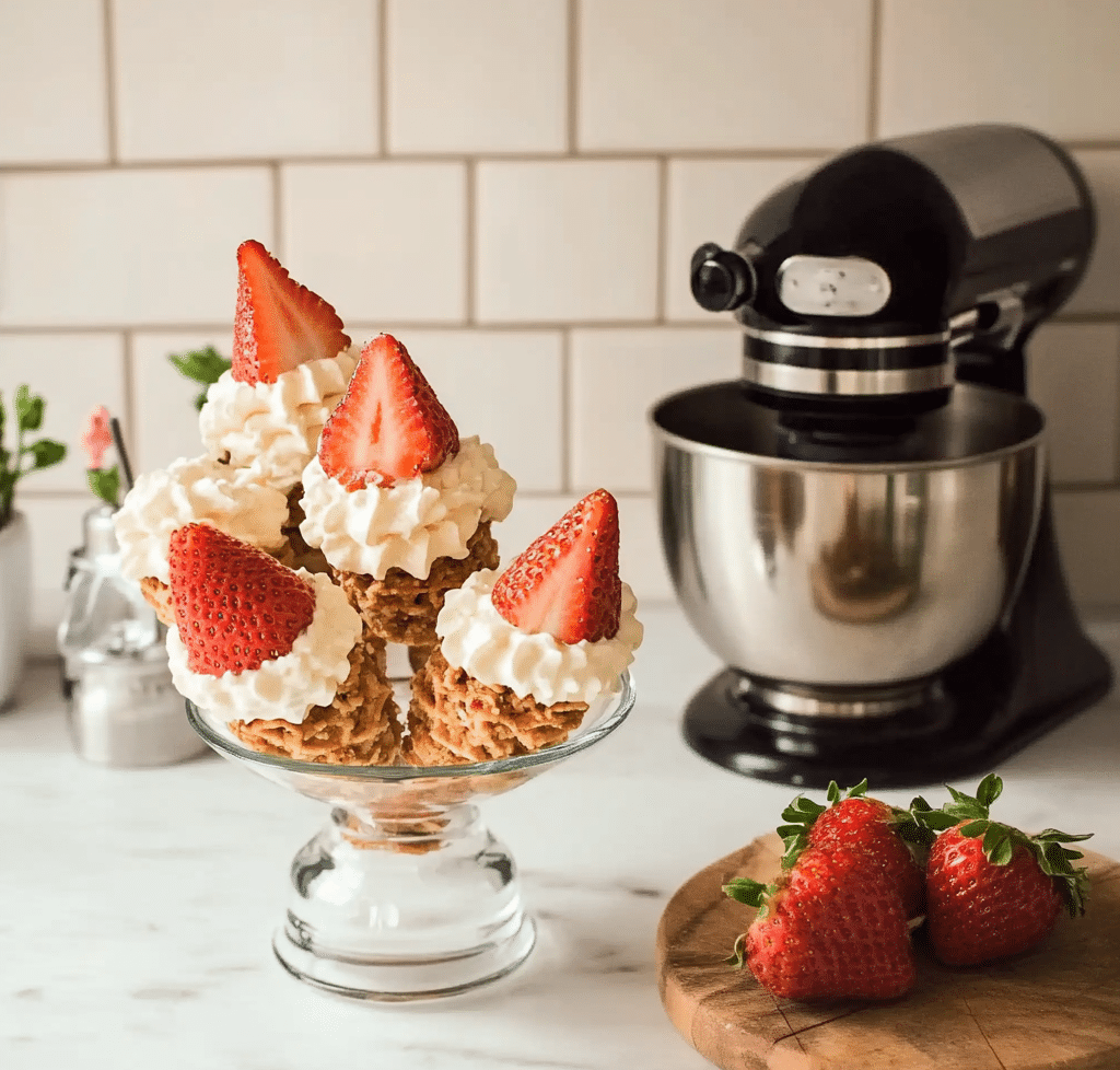 Strawberry Crunch Cheesecake Cones