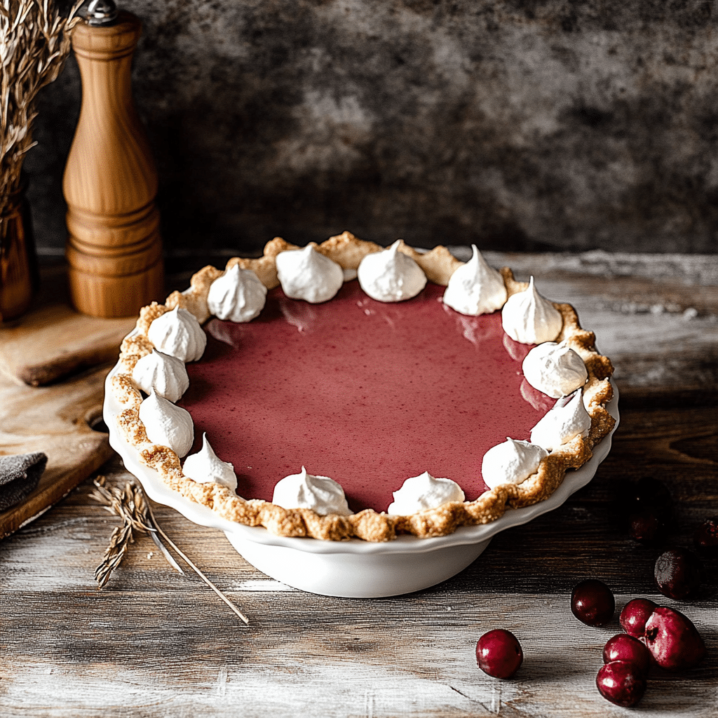 Cranberry Custard Pie
