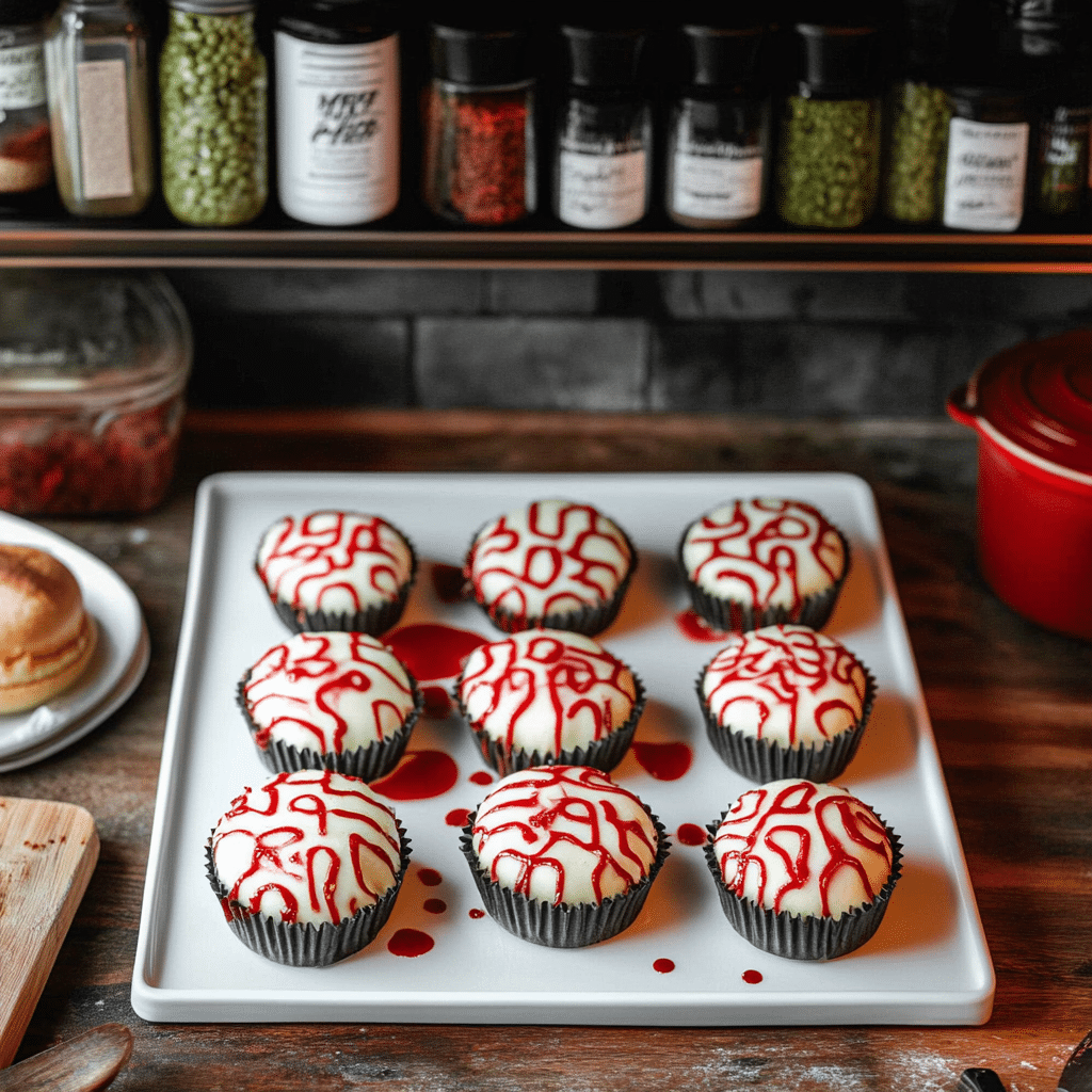 Zombie Brain Cupcakes