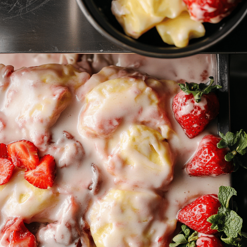 Strawberry Cheesecake Cinnamon Rolls
