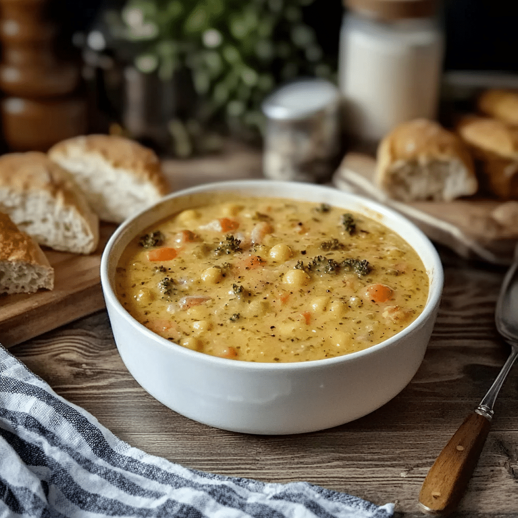 Healthy Broccoli and Cheese Soup