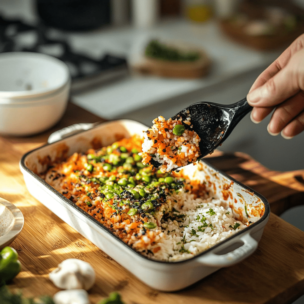 Salmon Sushi Bake
