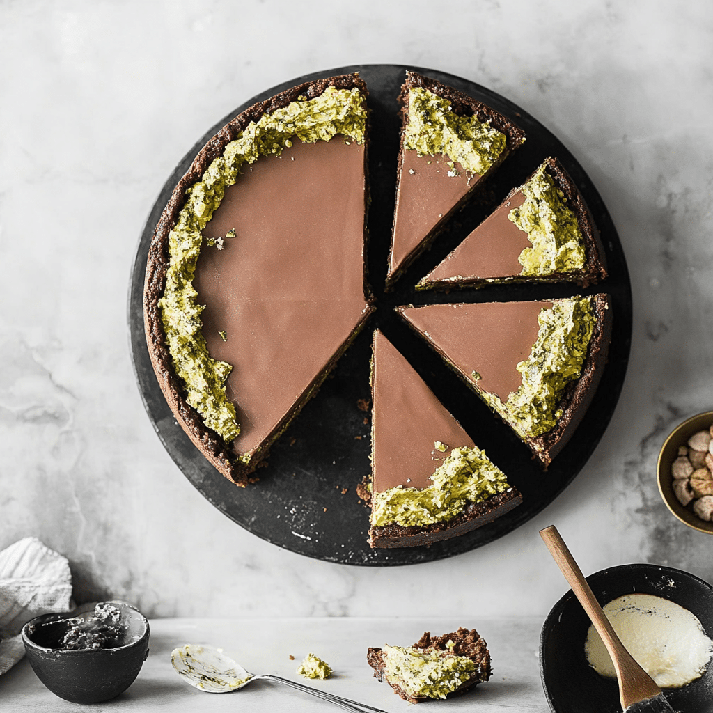 Dark Chocolate Pistachio Tart