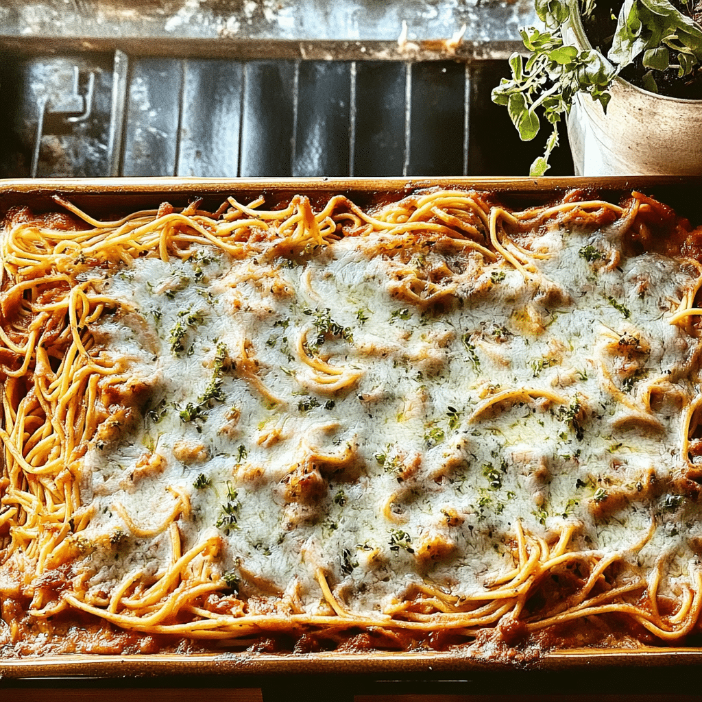 Baked Cream Cheese Spaghetti Casserole Baked Cream Cheese Spaghetti Casserole