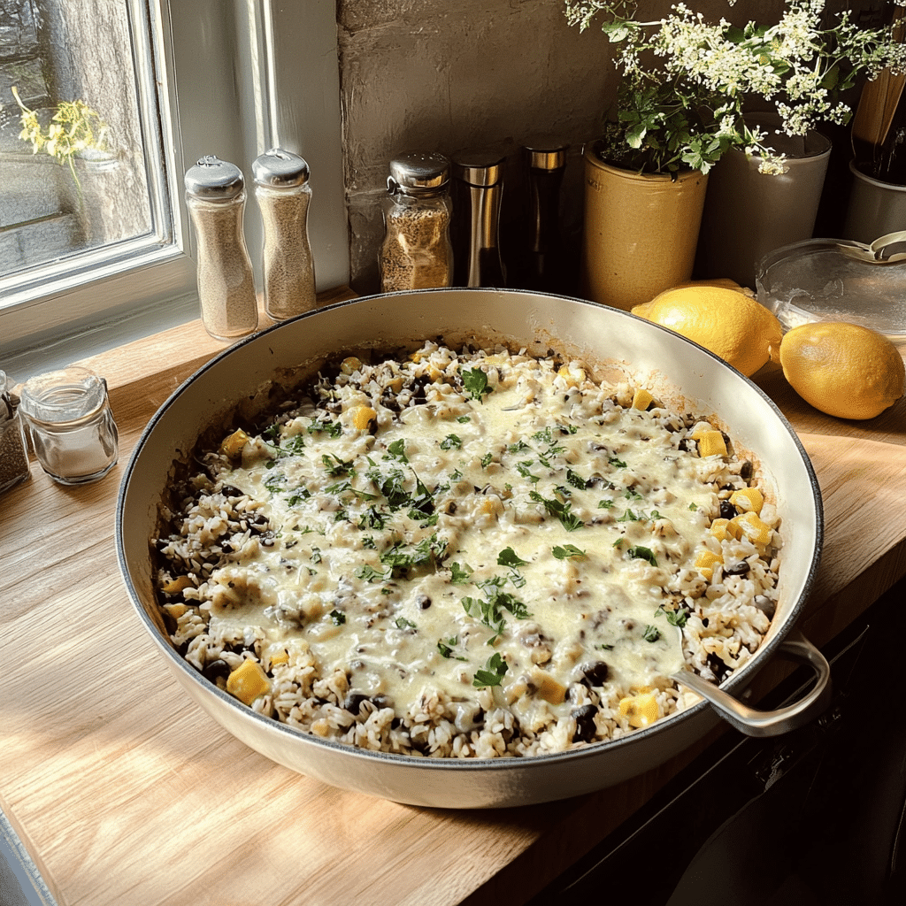 Salsa Verde Chicken Rice Skillet