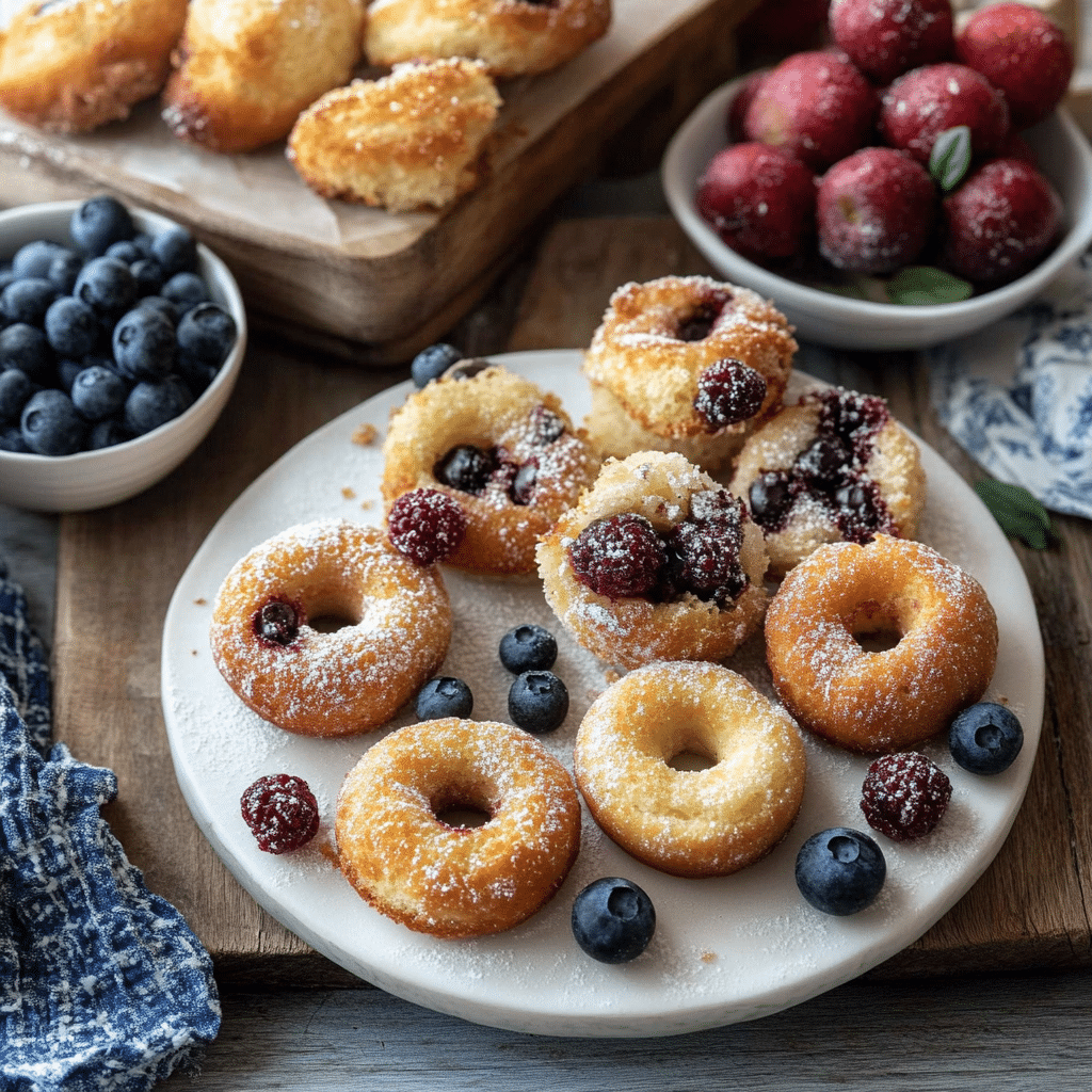 Baked Blueberry Doughnuts