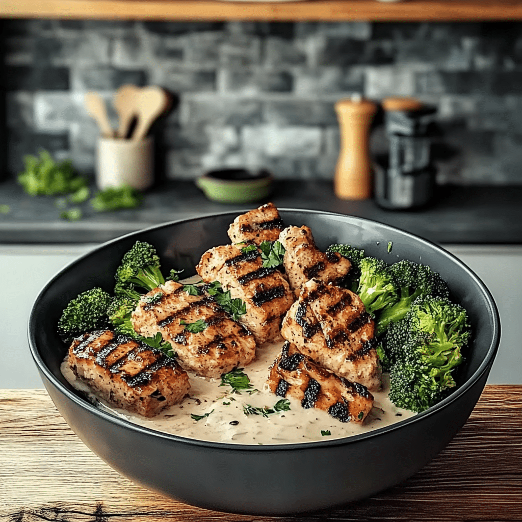Grilled Chicken With Garlic Sauce