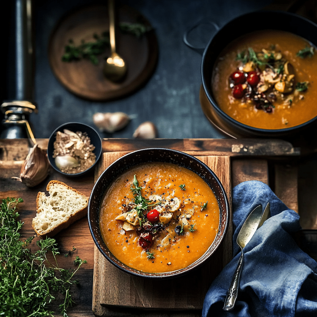 Cheesy Roasted Vegetable Soup