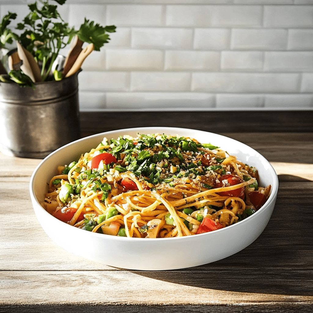 Quick and Flavorful Rice Noodle Stir Fry bellieskitchen