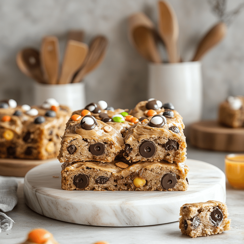 M&M’s Halloween Cookie Bar Recipe