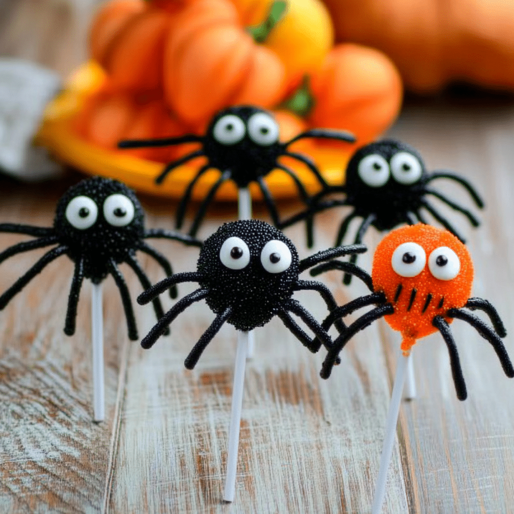Spooky Spider Lollipops