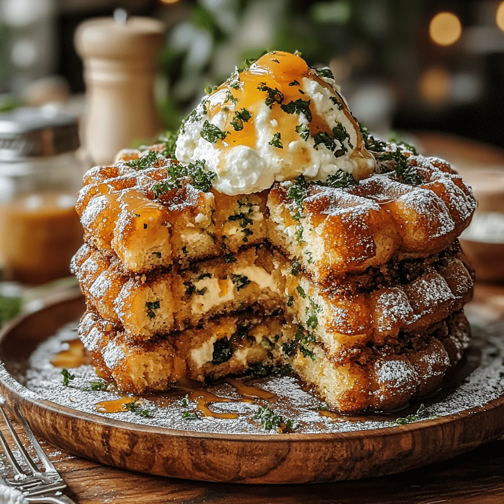 Cheddar Jalapeño Cornbread Waffles