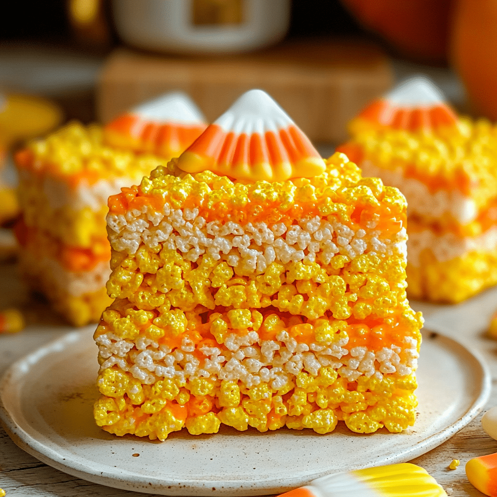 Candy Corn Rice Krispie Treats
