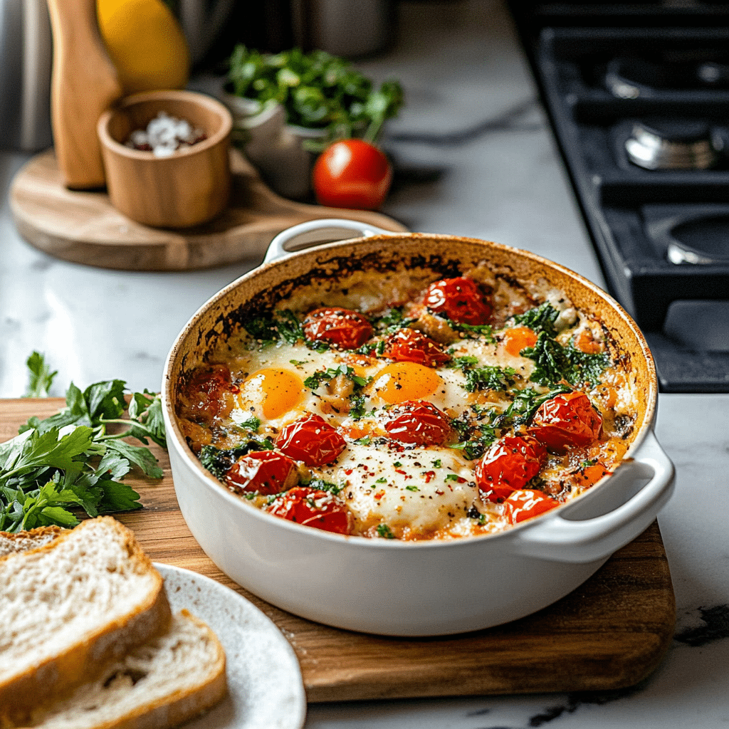 Baked Feta Eggs