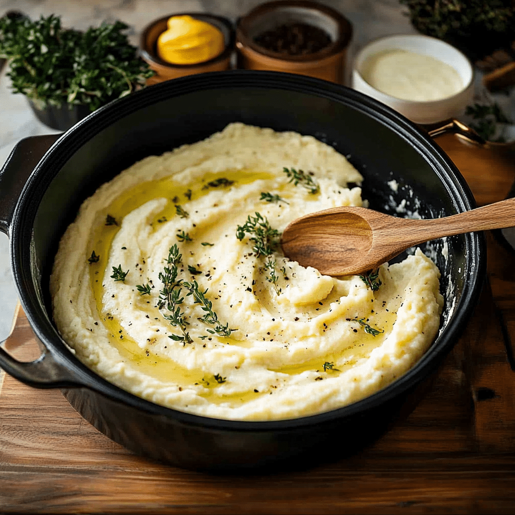 Garlic Herb Mashed Potatoes