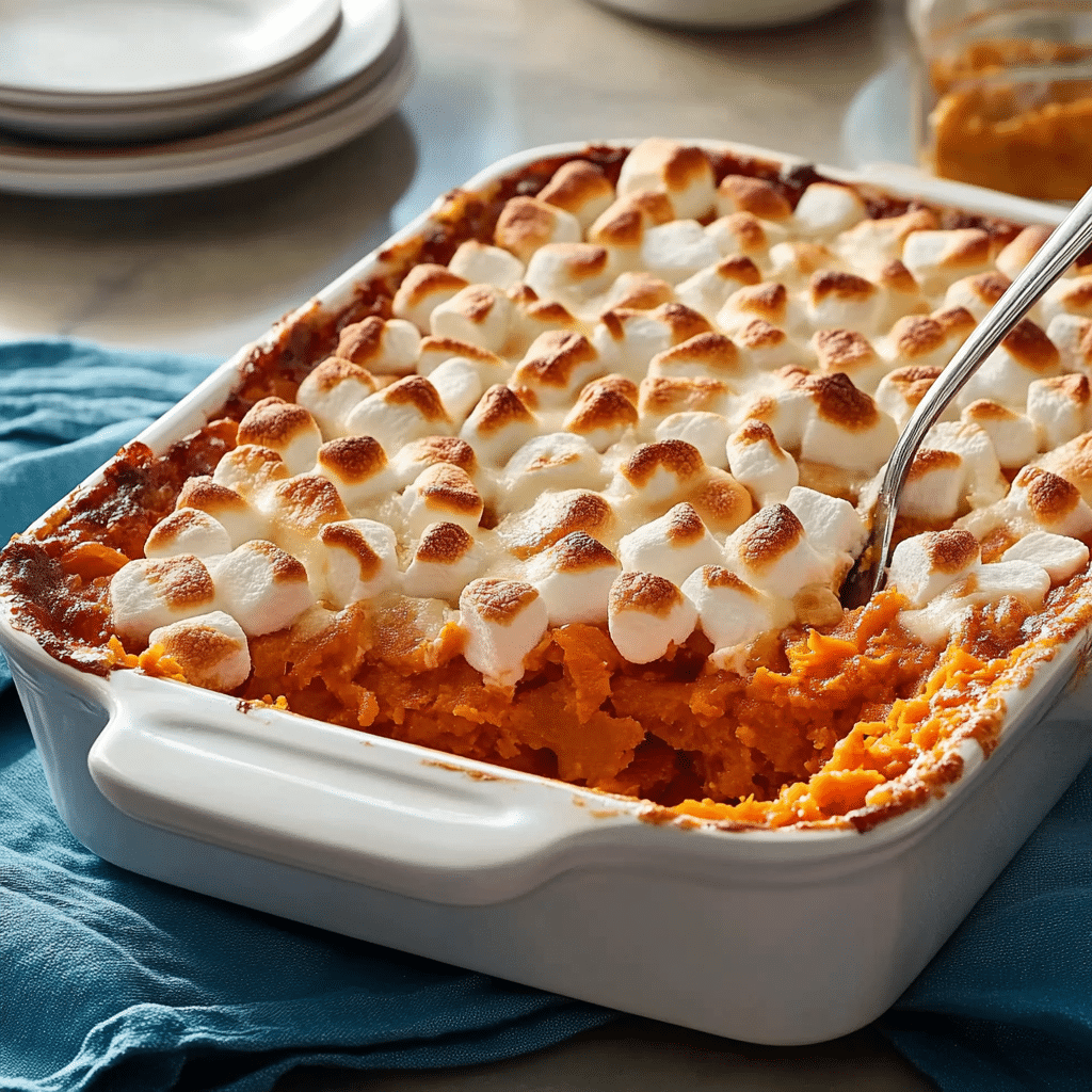 Sweet Potato Casserole with Marshmallows