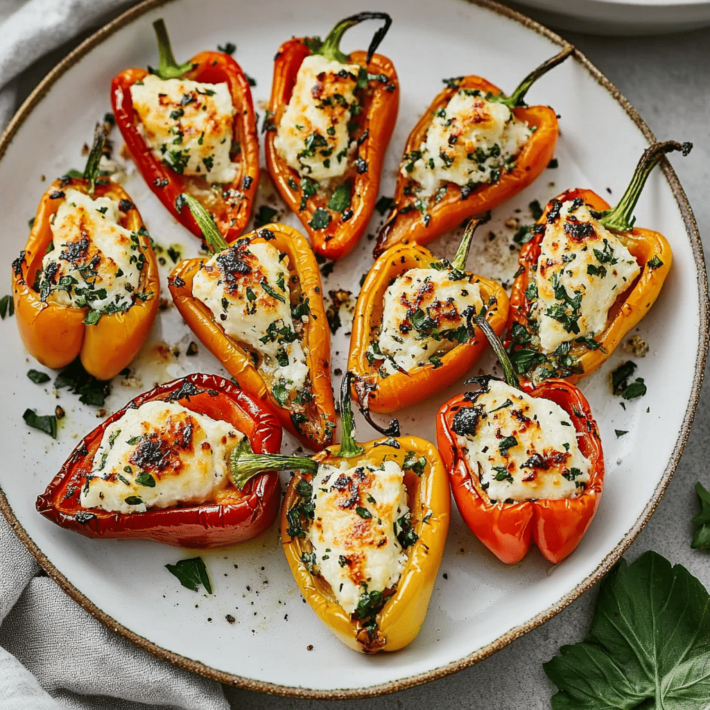 Goat Cheese Stuffed Mini Peppers