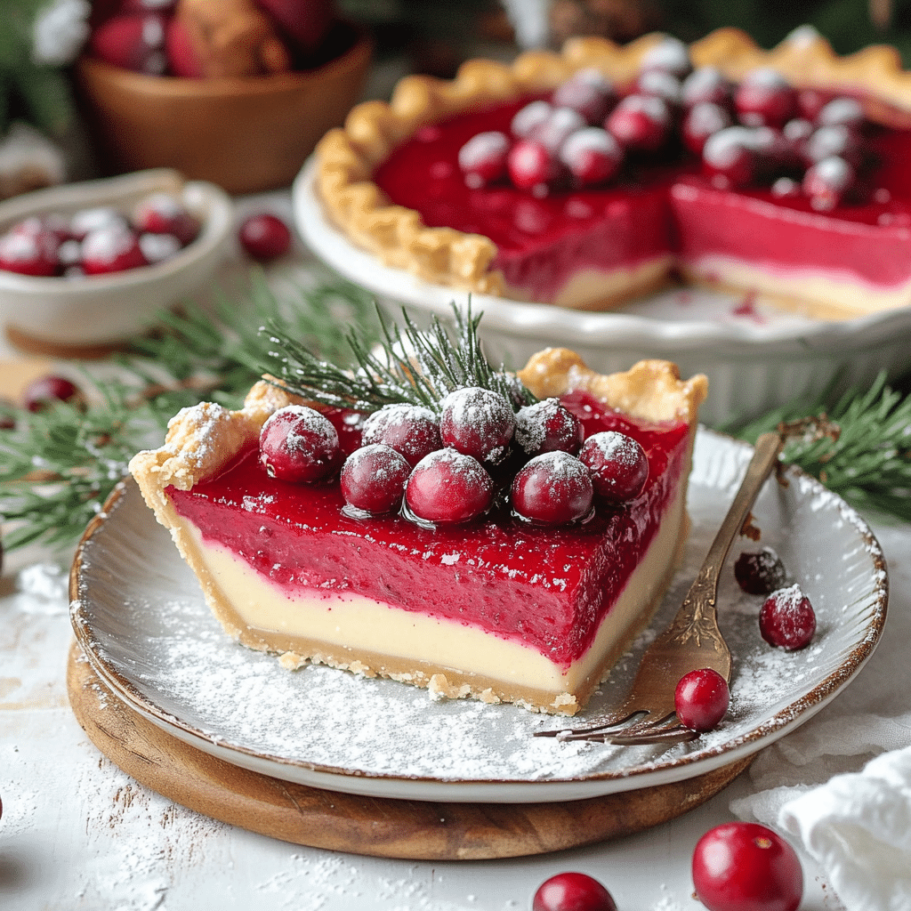 Cranberry Custard Pie