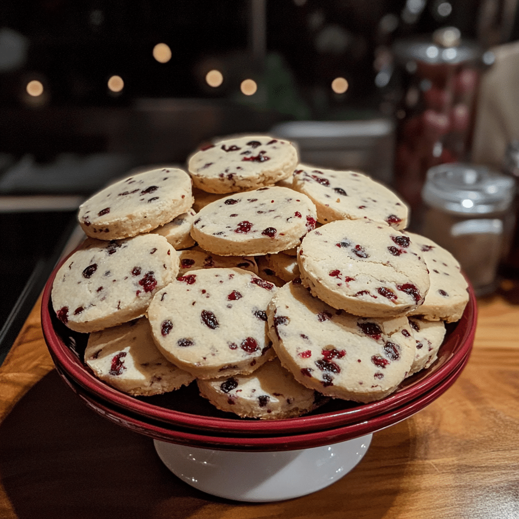 Vegan Cranberry Shortbread Cookies