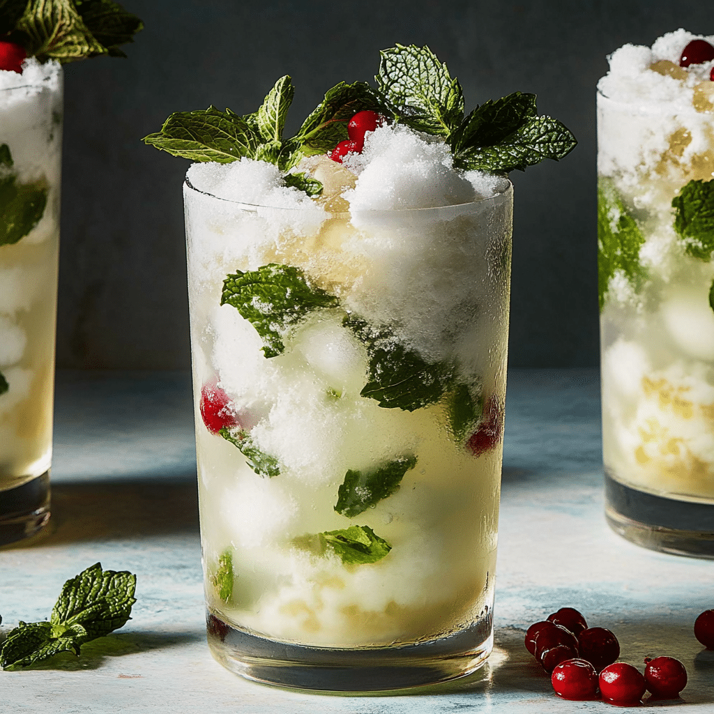 White Christmas Mojito Mocktail