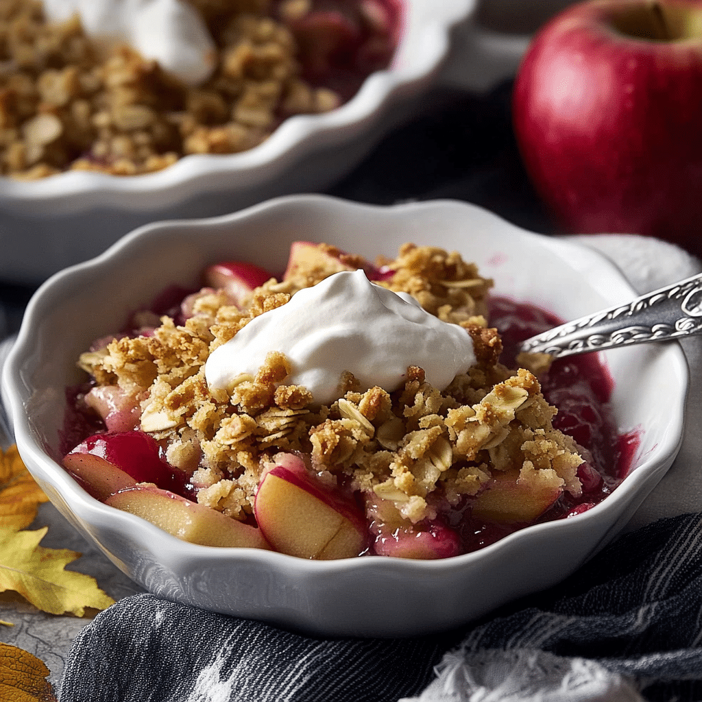 Apple Cranberry Crisp Recipe with Oats