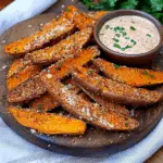 Garlic Parmesan Sweet Potato Wedges
