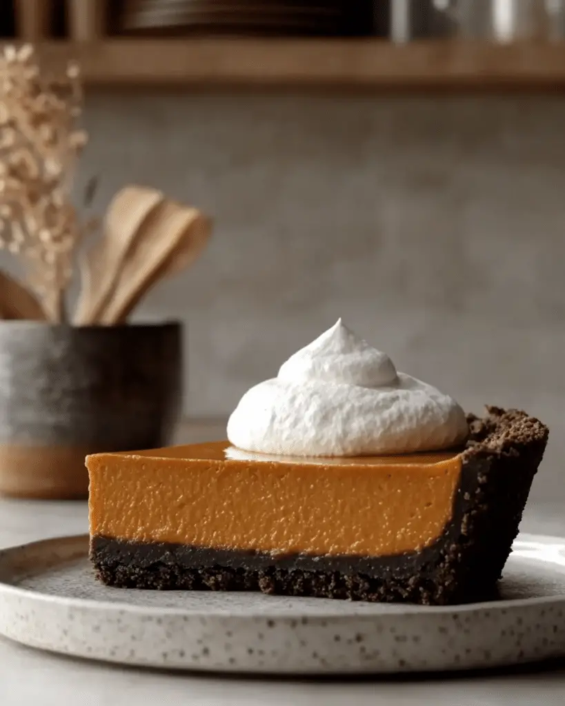 Dark Chocolate Pumpkin Tart