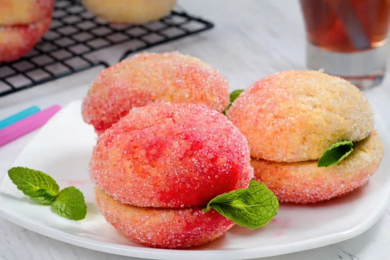 Biscoitos Italianos De Pêssego