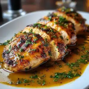 Plate of Chicken Christopher from Morton’s Steakhouse topped with rich sauce