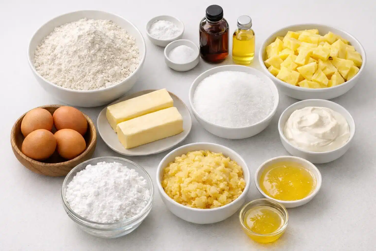 Bolo De Abacaxi Com Cobertura De Abacaxi