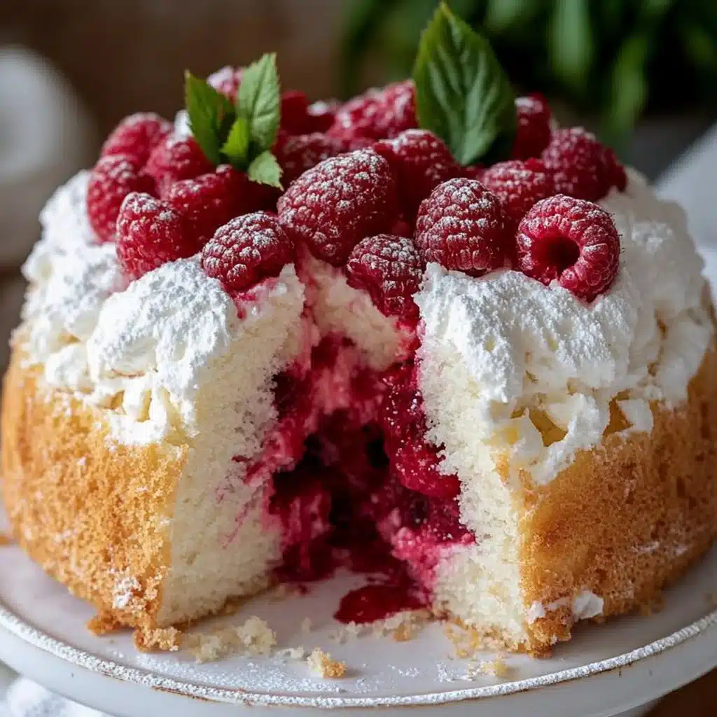 Bolo Comida De Anjo De Framboesa
