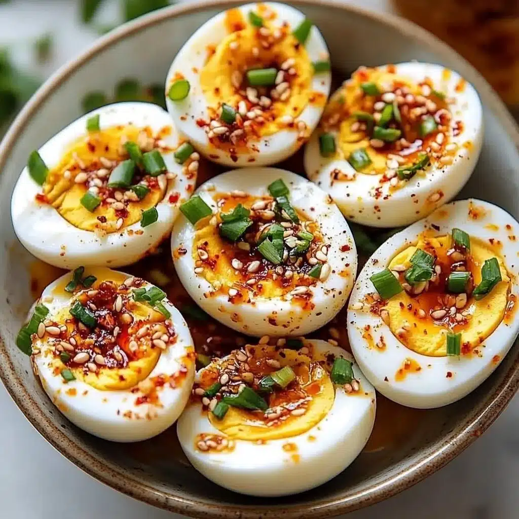 Spicy creamy sauce drizzled over a delicious dish, showcasing flavor and texture.
