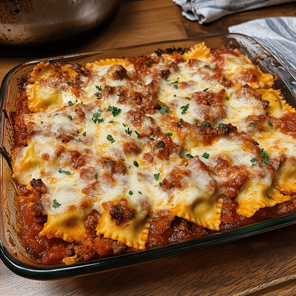 Easy Cheesy Ravioli Lasagna